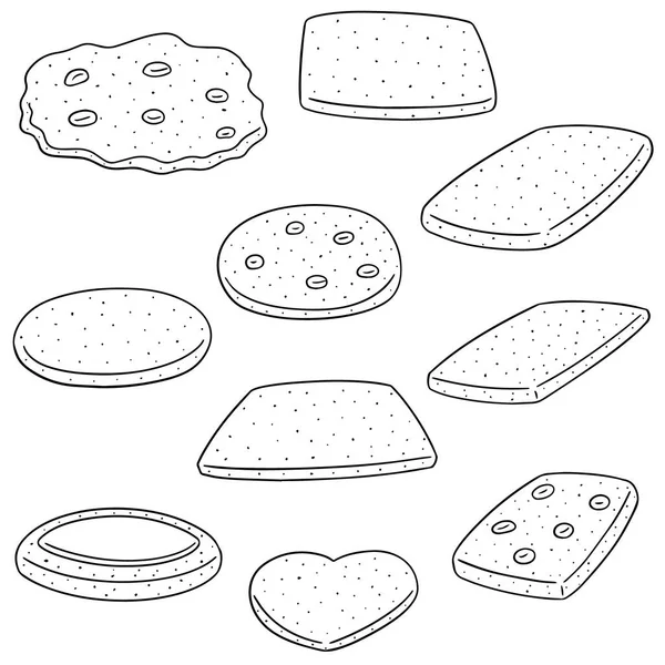曲奇饼和饼干的向量集 — 图库矢量图片