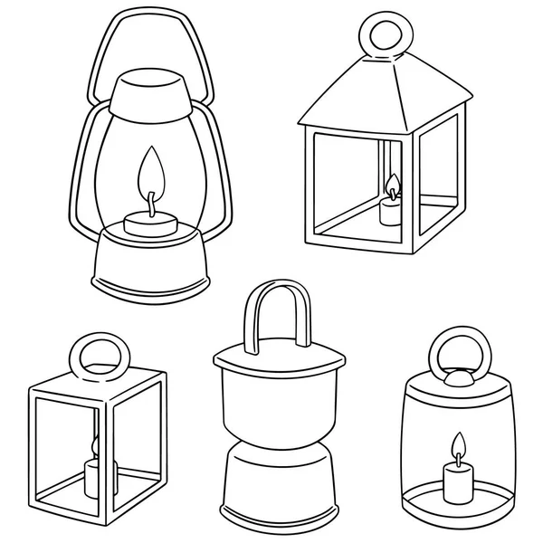 Vektorové Sada lucerny — Stockový vektor