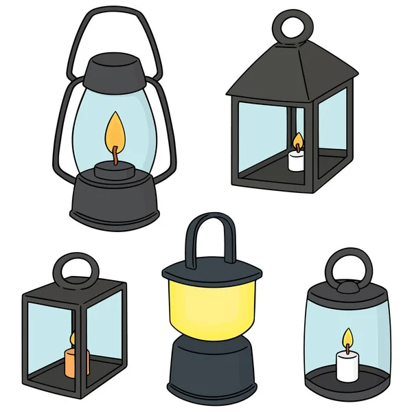 Vector set of lantern — Stock Vector