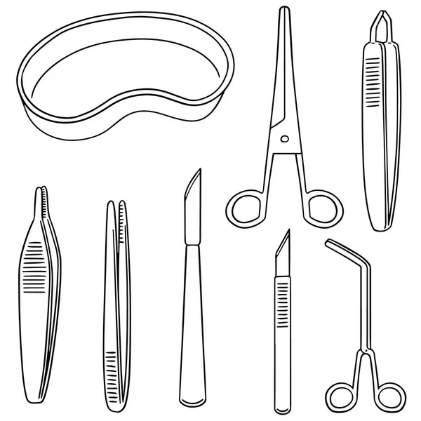 Vektor-Set von chirurgischen Instrumenten — Stockvektor