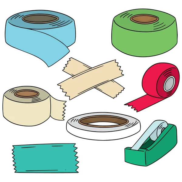 Vector conjunto de cinta adhesiva — Vector de stock