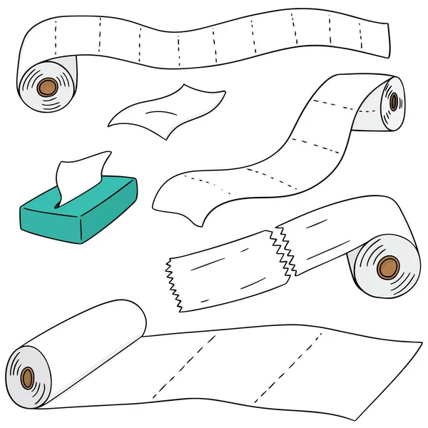 Vector conjunto de papel tisú — Vector de stock