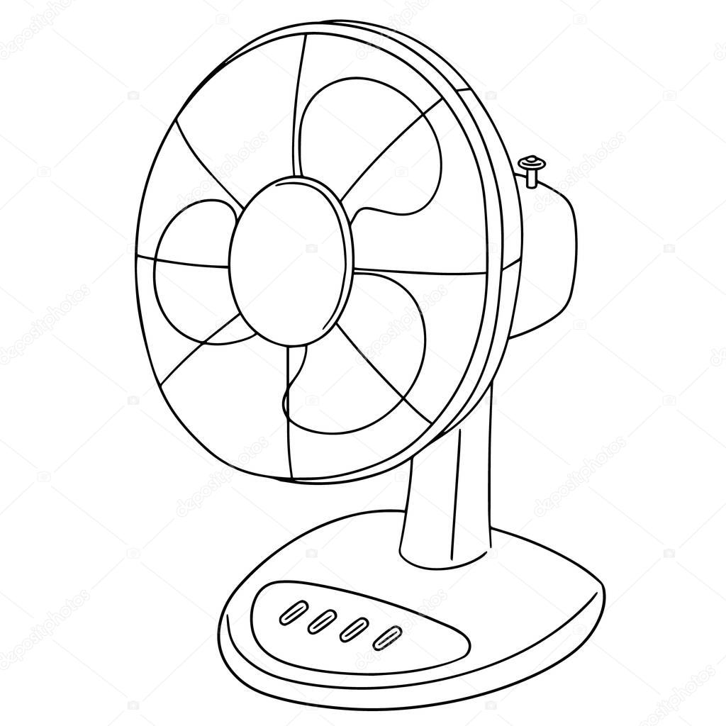 vector set of fan