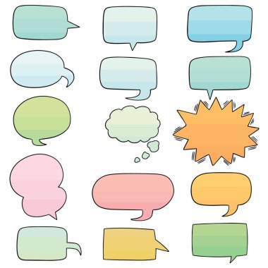 Konuşma Baloncukları Vektör Kümesi