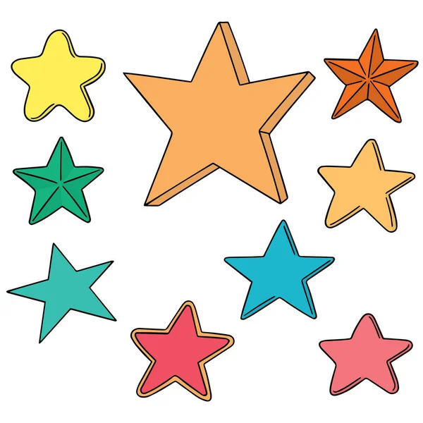 Векторный набор звёзд — стоковый вектор
