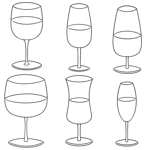向量集的酒杯 — 图库矢量图片