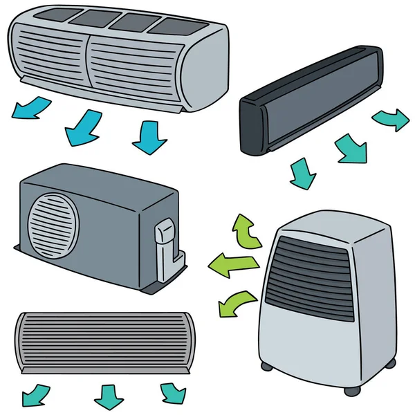 Vektor-Set von Klimaanlagen — Stockvektor