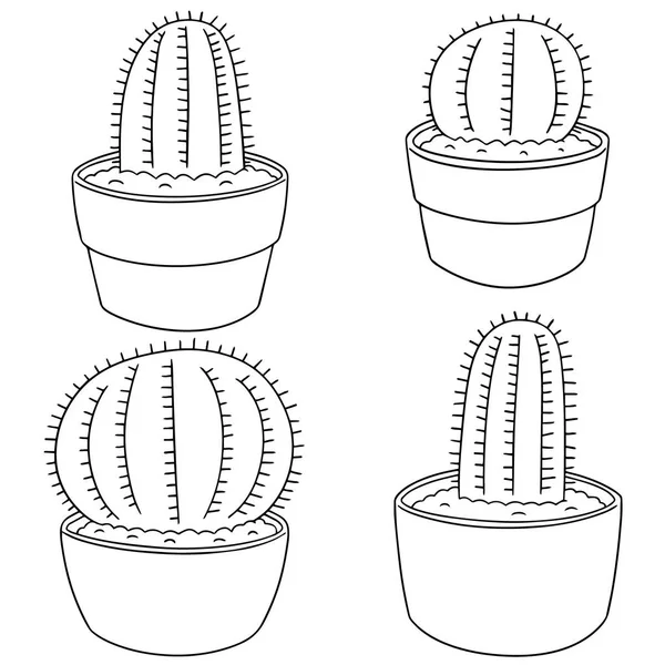Векторный набор кактусов — стоковый вектор