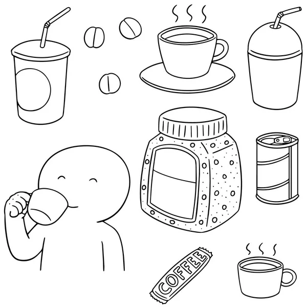 Ensemble vectoriel de café — Image vectorielle