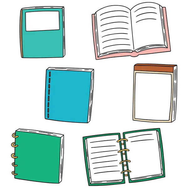 Διάνυσμα σύνολο σημειωματάριο — Διανυσματικό Αρχείο
