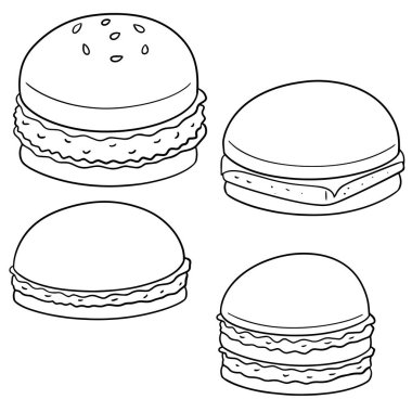 vektör set Burger