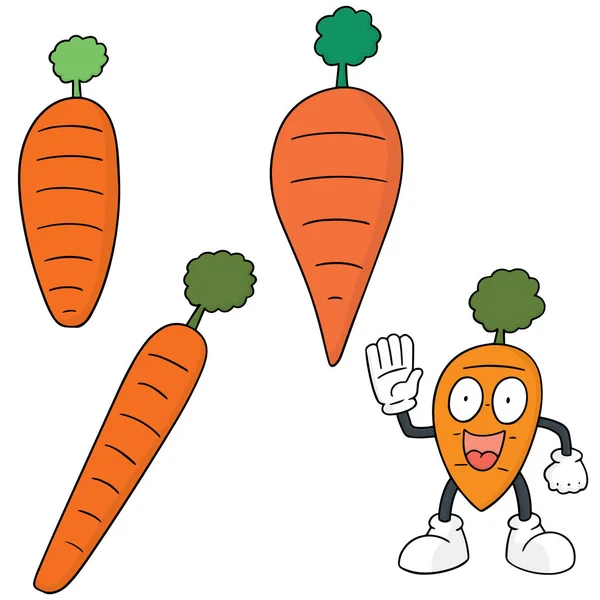 Векторный набор моркови — стоковый вектор