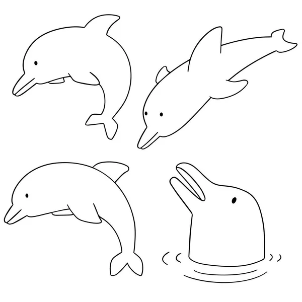 Σύνολο διανυσματικά δελφίνι — Διανυσματικό Αρχείο
