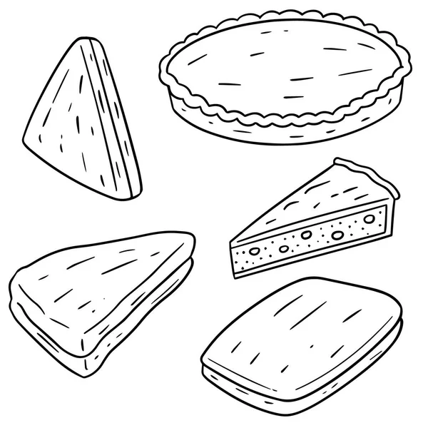 Векторный набор пирогов — стоковый вектор