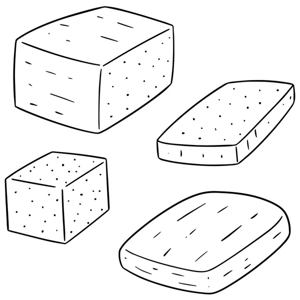 Векторний набір тофу — стоковий вектор