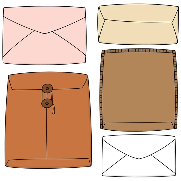 Conjunto vetorial de envelope —  Vetores de Stock