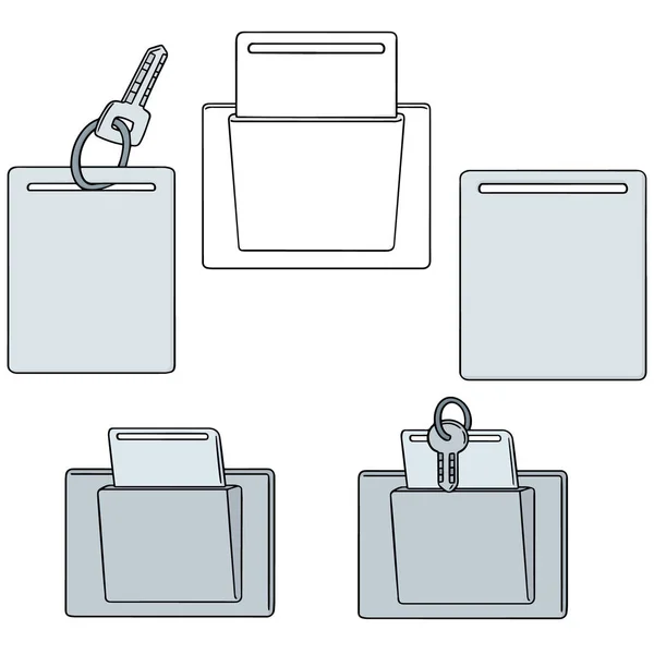 キーカードのベクトルを設定 — ストックベクタ