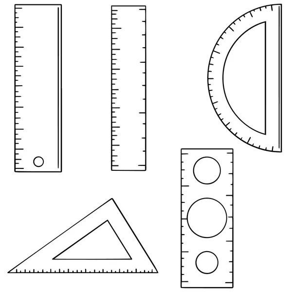 Vektor-Satz von Lineal — Stockvektor