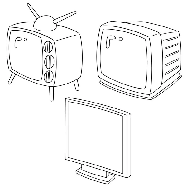 Vector conjunto de televisión — Archivo Imágenes Vectoriales