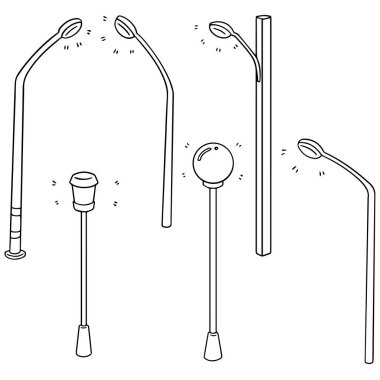 vektör set açık lambası
