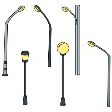 vektör set açık lambası