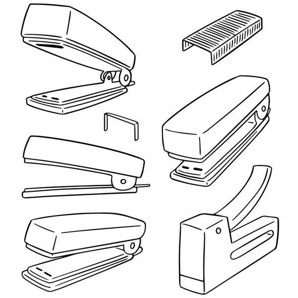 Juego de vectores de grapadora — Vector de stock