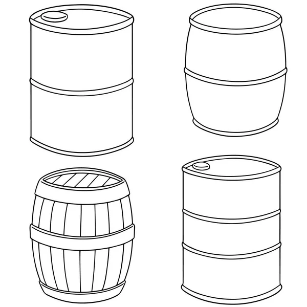 Conjunto vetorial de barril —  Vetores de Stock