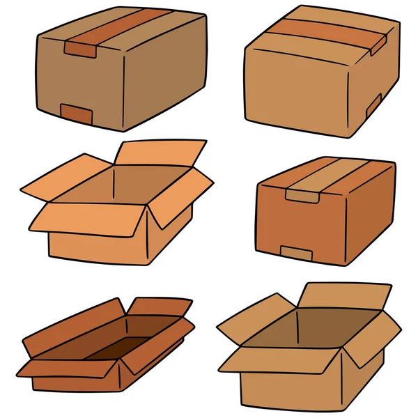 Vector set of box — Stock Vector