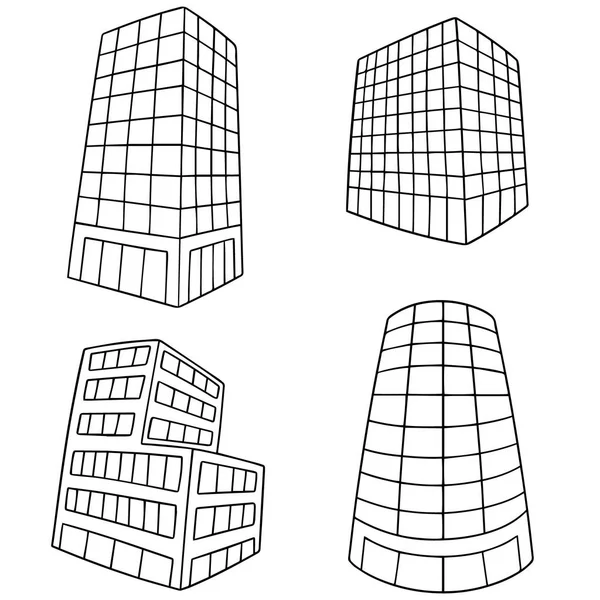 건물의 벡터 세트 — 스톡 벡터