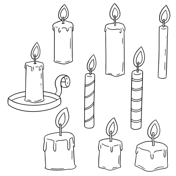 conjunto de velas encendidas de colores 16125677 Vector en Vecteezy