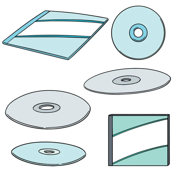 Vector set van cd, dvd — Stockvector