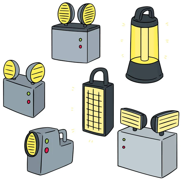 Conjunto vetorial de luz de emergência —  Vetores de Stock