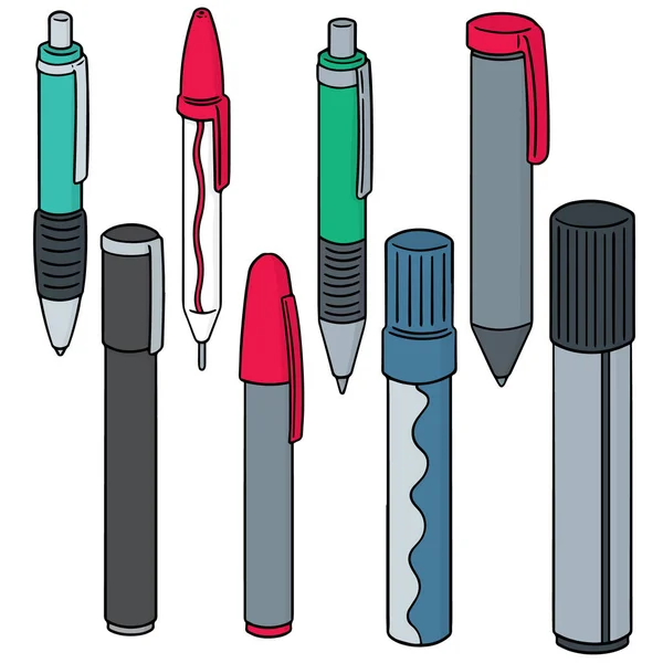 Set vettoriale di penne — Vettoriale Stock