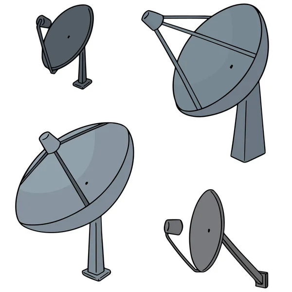 Ensemble vectoriel d'antenne parabolique — Image vectorielle