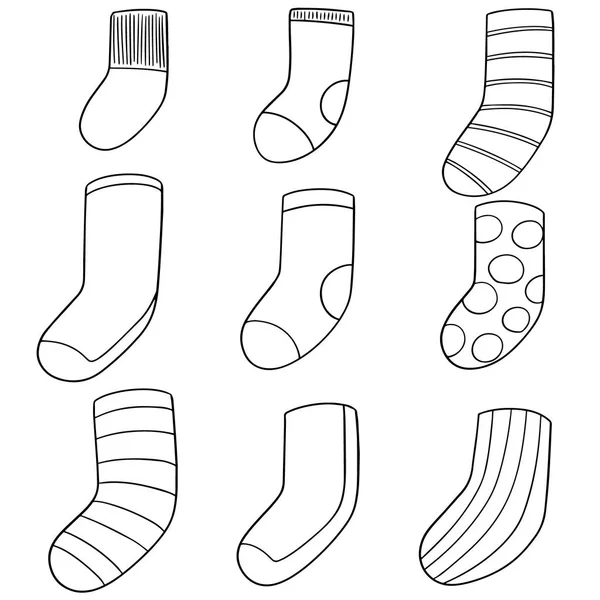 Vektor-Set von Socken — Stockvektor