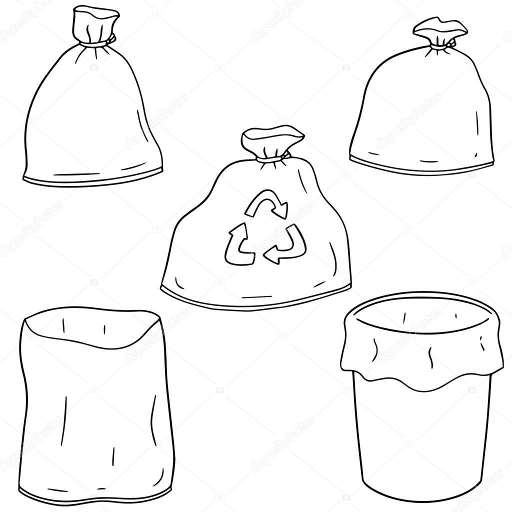 Vector set of trash bag — Stock Vector © ourlifelooklikeballoon.hotmail