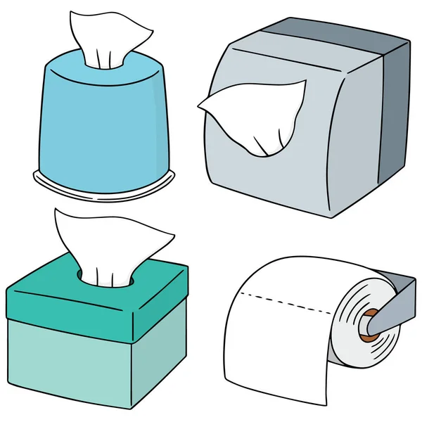 Conjunto vetorial de papel tissue — Vetor de Stock