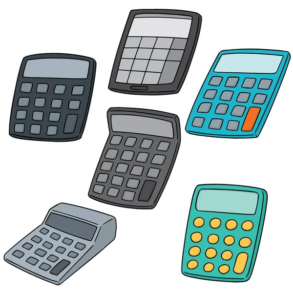 Векторный набор калькуляторов — стоковый вектор