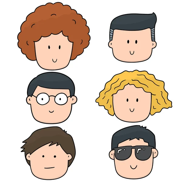 Vector conjunto de cara de dibujos animados — Vector de stock