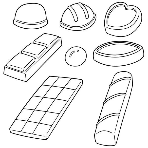 チョコレートのベクトルを設定 — ストックベクタ