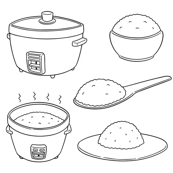 Vector conjunto de arroz — Vector de stock