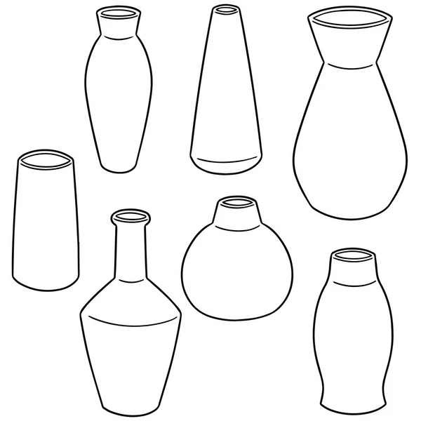 Vector set of vase — Stock Vector