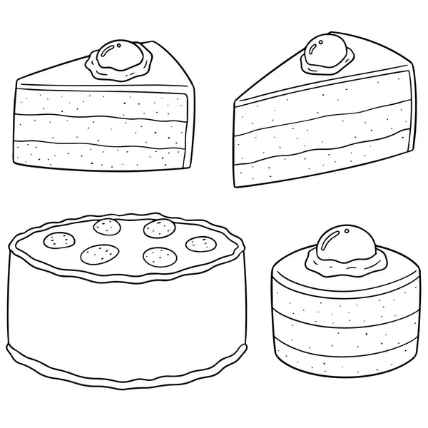 Vector set of cake — Stock Vector
