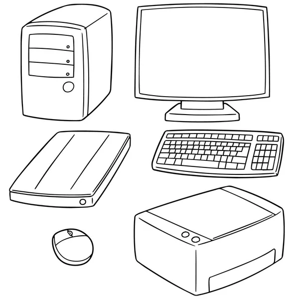 向量集的计算机设备 — 图库矢量图片