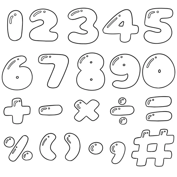 Vector conjunto de número — Archivo Imágenes Vectoriales