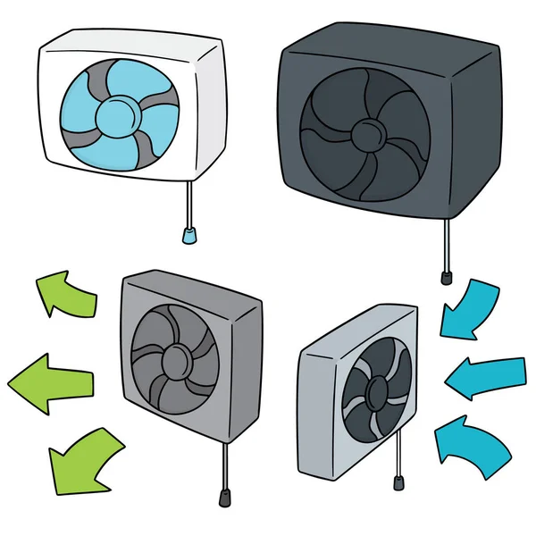 Vector set of ventilating fan — Stock Vector