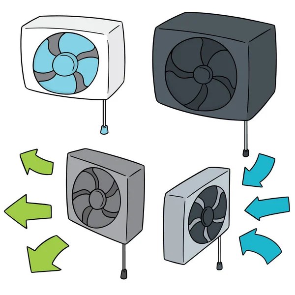 Vektor-Set von Ventilatoren — Stockvektor