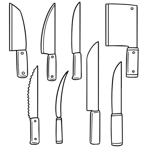 Vector set of knives — Stock Vector