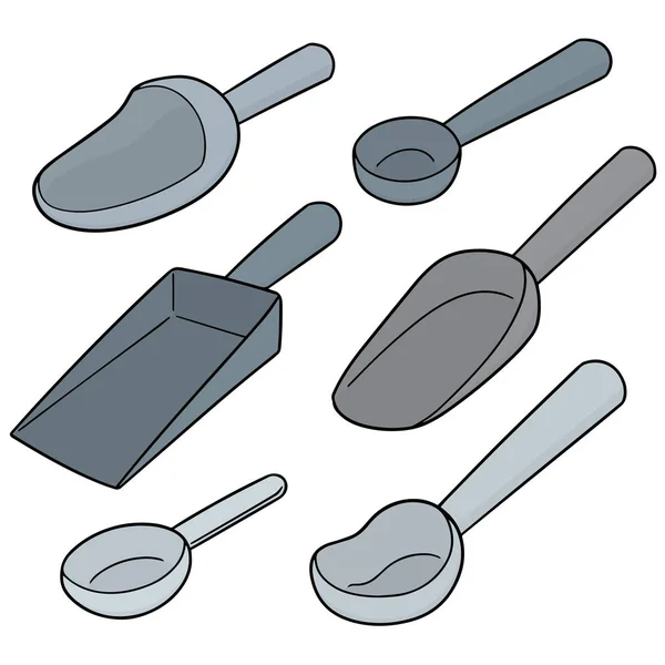 Vector set of scoops — Stock Vector