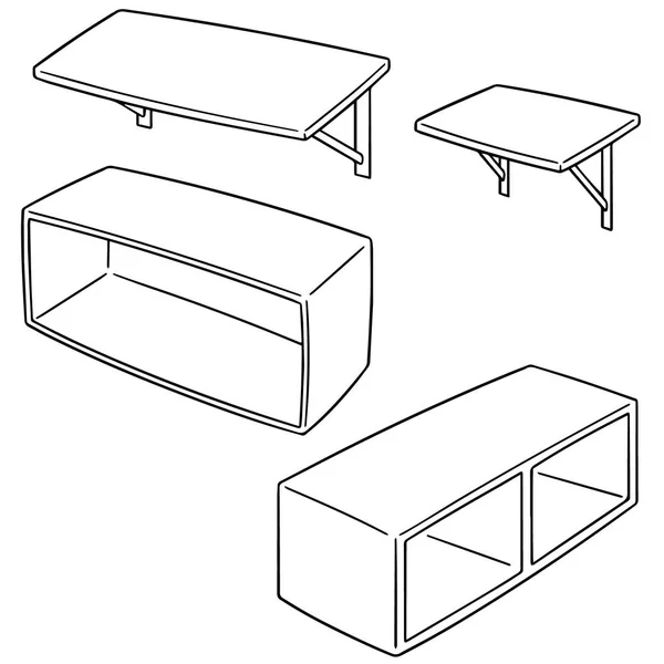 Vector set of shelves — Stock Vector